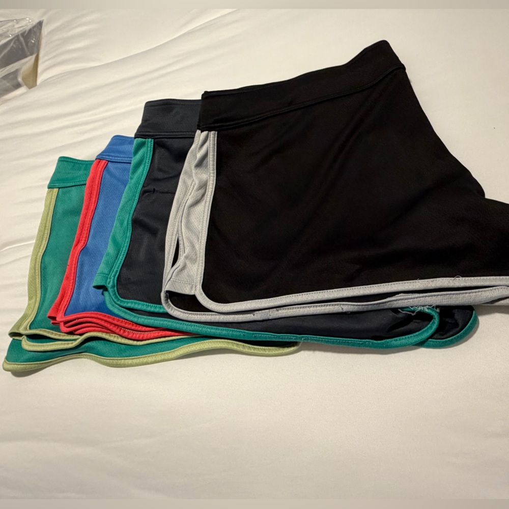 🩶💚💙❤️WELL LOVED Colorful Athletic Shorts Set of 4